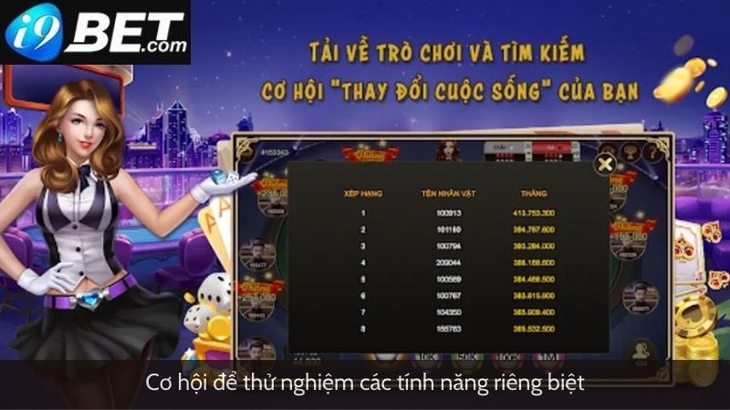 Cơ hội để thử nghiệm các tính năng riêng biệt